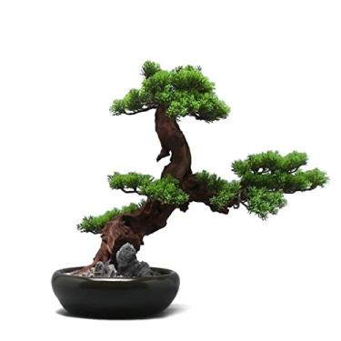 Imagem de Árvore artificial, planta artificial, bonsai, bonzai, decoração em vaso, adequada para sala de estar, bancadas internas, ornamentos de árvore falsa