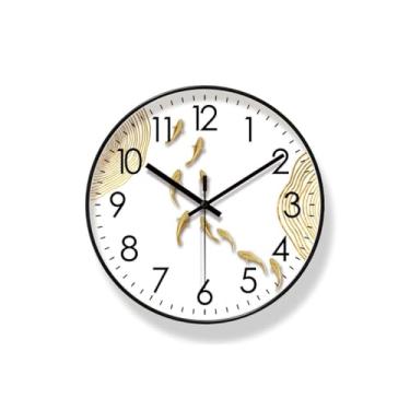 Imagem de Relógio de parede para uso doméstico, relógio de parede, relógio silencioso, segundo quartzo, relógio de parede, sala de estar, relógio Jianyue, relógio de parede para quarto (A)