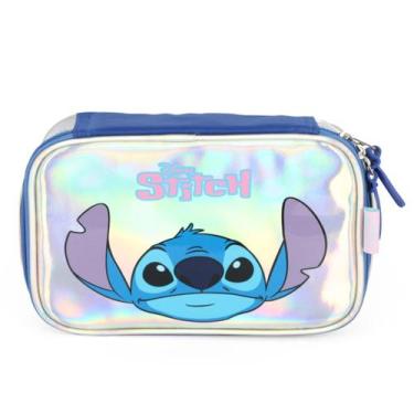 Imagem de Estojo Escolar Box Luxcel Stitch Holográfico Menina Menino