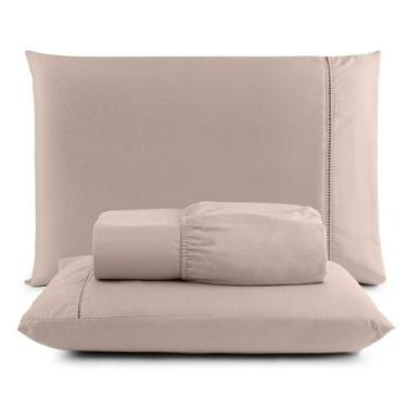 Imagem de Jogo de lençol king 3 peças micropercal 400 fios - Sheik Bordados, AVE