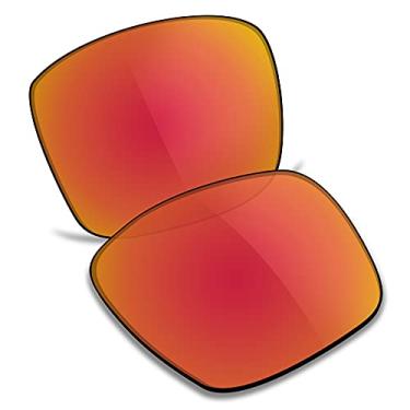 Imagem de TRUSHELL Lentes de reposição polarizadas para óculos de sol Oakley Kids Holbrook XS OJ9007 (ajuste juvenil) Vermelho fogo - Polarizado