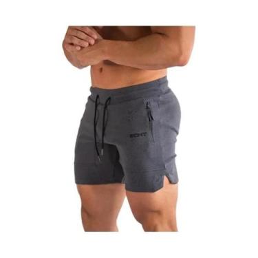 Imagem de Shorts De Corrida Masculinos Com Bolso De Zíper Em Tecido Mesh Para Ve