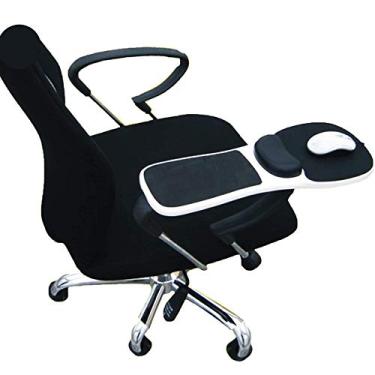 Imagem de Mouse pad de apoio de braço com suporte para descanso de pulso - Acessório confortável para jogos e estação de trabalho - Tapete de mouse de computador ajustável para cadeira de escritório e casa e