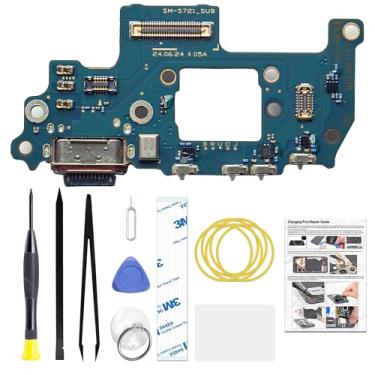 Imagem de Porta de carregamento para Galaxy S24 FE versão dos EUA, placa de base USB-C para modelos SM-S721U SM-S721U1 SM-S721W, com kit de ferramentas e instruções