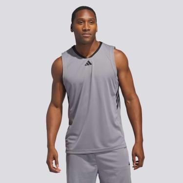 Imagem de Regata Adidas 3 Stripes Cinza-Masculino