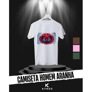 Imagem de Camiseta Homem Aranha - Unissex 100% Algodão - Kyros, Rosa, GG