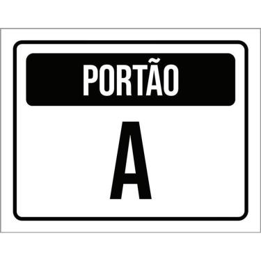 Imagem de Kit 5 Placa Acm Portão A 18X23