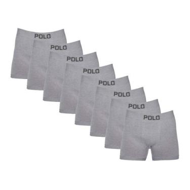 Imagem de Kit 8 Cuecas Boxer Cotton Polo 781 Algodão Sortido - POLO STAR, Cinza,