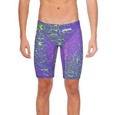 Imagem de Bermuda de Natação Powerskin ST 2.0 Limited Edition 2019 Arena Rosa Pink/Verde 55-Unissex