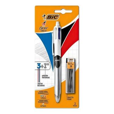 Imagem de Caneta Esferográfica 3 Cores + Lapiseira com Grafite 0.7mm - Bic - Ten