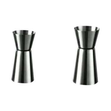 Imagem de Copo Medidor De Aço Inoxidável Para Coquetéis Com Dupla Função E Capac