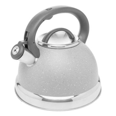 Imagem de Chaleira Indução 3L com Apito em Alumínio com Revestimento Cerâmico Cinza Wolff