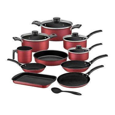 Imagem de Jogo De Panelas 11 Peças Turim Vermelha Antiaderente Tramontina