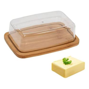 Imagem de Manteigueira Bambu Class Home Capacidade 696g Porta Manteiga Retangula