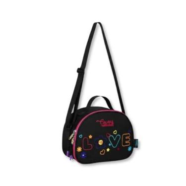 Imagem de Bolsa Térmica Cacau Haxkar Lancheira Escolar Feminina Love -, Preto