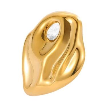 Imagem de Broche Geométrico Brilhante Em Aço Inoxidável Unissex Para Mulheres, A