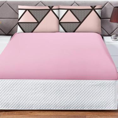 Imagem de Jogo de Lençol King Size 3 Peças com Fronha Estampada 180 Fios - Enxov