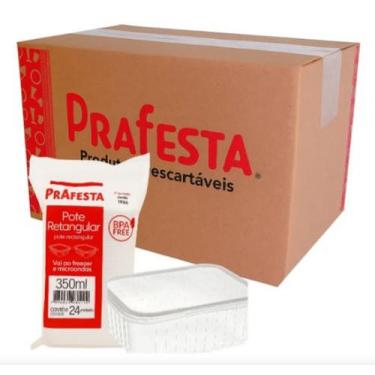 Imagem de Pote retangular 350 ml freezer e microondas com 144 unidades - PRAFEST