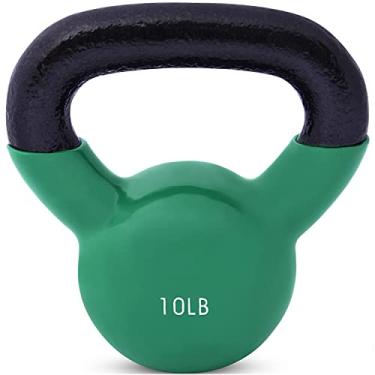 Imagem de JFIT Kettlebell Weights Ferro revestido de vinil, 4,5 kg