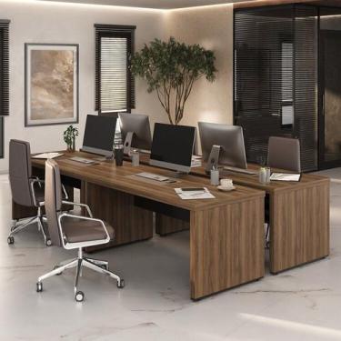 Imagem de Conjunto Executivo 4 Mesas Tamburato 1600 para 4 Pessoas Elegante - Es