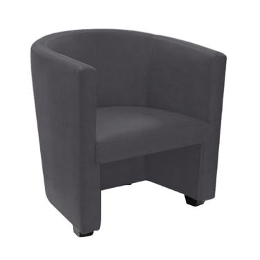 Imagem de Poltrona Malta Recepção Tecido Suede Grafite Rud House