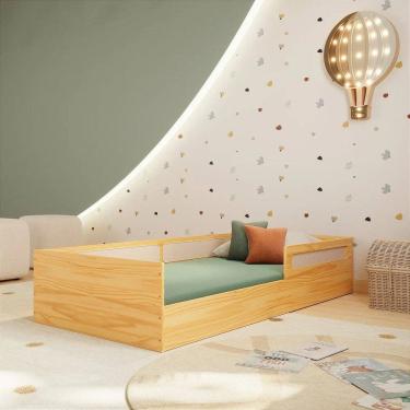 Imagem de Cama Montessoriana com Grades Divertidamente Marrom