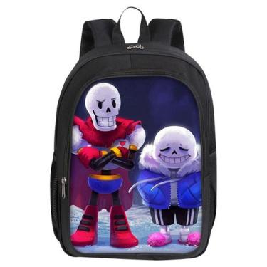 Imagem de Mochila Undertales Sans Papyrus Cartoon Kids School 40cm - Yiweisai