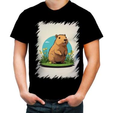 Imagem de Camiseta Colorida Capivara do Bem Animalzinho 11 - Kasubeck Store®, M