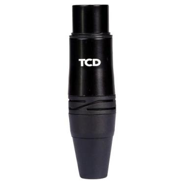 Imagem de Plug Conector XLR Fêmea TCD XLR3F-B 3 Pinos Profissional