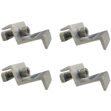 Imagem de Kit 4 Grampo Painel Placa Solar Presilha Fixador Terminal Universal - 