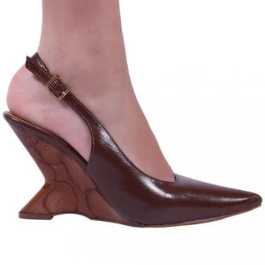 Imagem de Sapato Zariff Slingback com Salto Anabela Mármore 2105-6716-Feminino