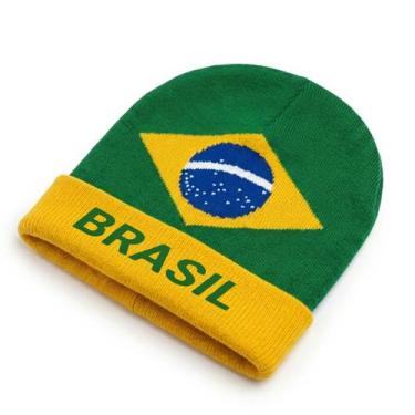 Imagem de Gorro Touca Do Brasil De Tricô Frio Para Torcedores Copa Do Mundo Unis