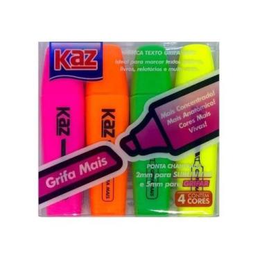 Imagem de Marca Texto Kaz Grifa Mais 04 Cores Neon