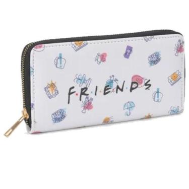 Imagem de Carteira Rígida Friends Branca Moldura Espelho Sofá Original, Branco