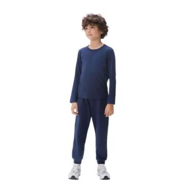 Imagem de Hering Kids Camiseta Manga Longa Infantil Azul, 04, Azul