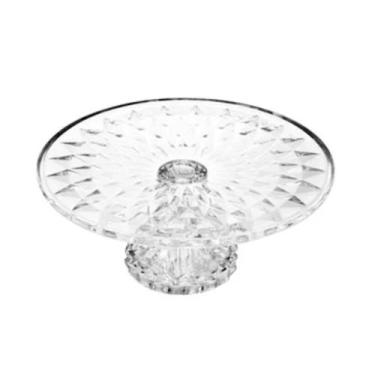 Imagem de Prato Para Bolo Com Pé Lyor Diamond De Cristal 31cm X 14,5cm