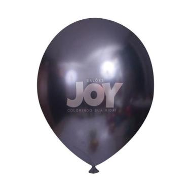 Imagem de Balao 5 Cromado Preto Chumbo C/25 Joy - JOY BALOES
