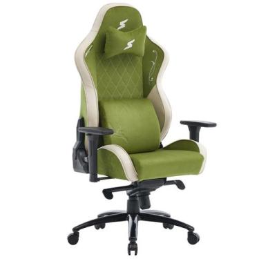 Imagem de Cadeira Gamer SuperFrame Matcha, Reclinável, 3D, Verde e Bege, SF-CH-M