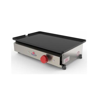 Imagem de Chapa Bifeteira a Gás Baixa Pressão PR450G Lisa para Lanche Cinza Progás