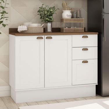 Imagem de Rodapé para Cozinha Iluminata 270CM Branco Genialflex Móveis