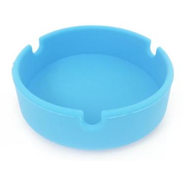Imagem de Cinzeiro De Silicone Redondo Resistente Lavável Não Queima e Não Quebr