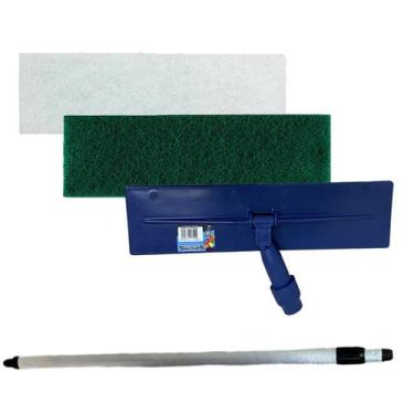 Imagem de Kit Cabo Extensor 1,5 Metros Alumínio 150cm Retrátil + 2 Fibras de Lim