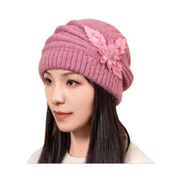 Imagem de Gorro De Lã Quente E Espesso Com Ponto Trançado, Pelúcia, Proteção Con