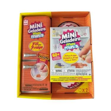 Imagem de Mini Geladeira De Brinquedo Com Luzes LED, Conjunto De Geladeira Para 