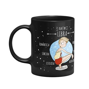 Imagem de Caneca Signos Preta - Ela ? de Libra