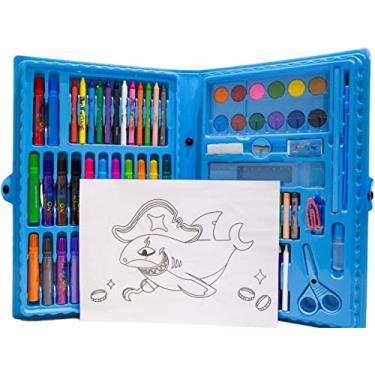 Imagem de Maleta De Pintura Infantil Estojo Material Escolar 98 Peças