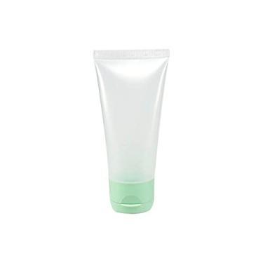 Imagem de Bisnaga Plástica Vazia Transparente 60ml C/Tampa Flip Top (20 Peças) Cor:Verde Água