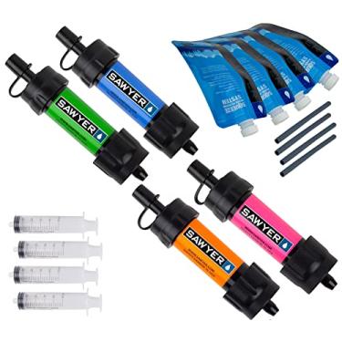 Imagem de Sawyer Products MINI Sistema de filtragem de água, Pacote com 4, Multi-color, 4-Pack