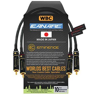 Imagem de Par de cabo RCA de 1 pé – Canare L-4E6S, Star Quad, cabo de interconexão de áudio com conectores RCA banhados a ouro premium – Direcional – Personalizado por Worlds Best CABLES.