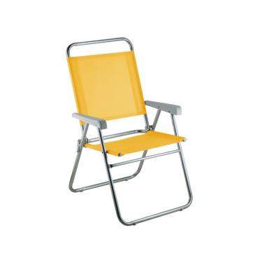 Imagem de Cadeira De Praia Alumínio Sun Plus Amarelo